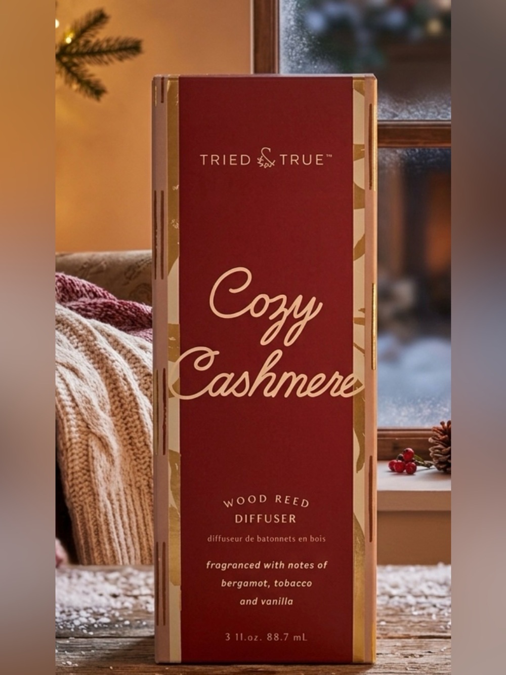 Illume Tried & True Leaf Reed Diffuser 3 Oz. - Cozy Cashmere